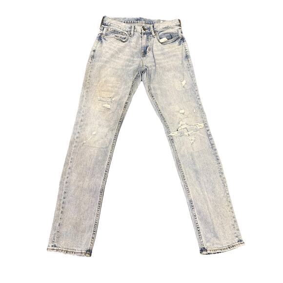 Old Navy Slim All Temp Medium Distressed Wash 5 Pocket Jeans Men’s Size 29 x 32 - Picture 2 of 11